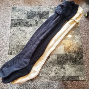 💣BUNDLE OF 3💥 | Knee High Socks Grey Cream Black